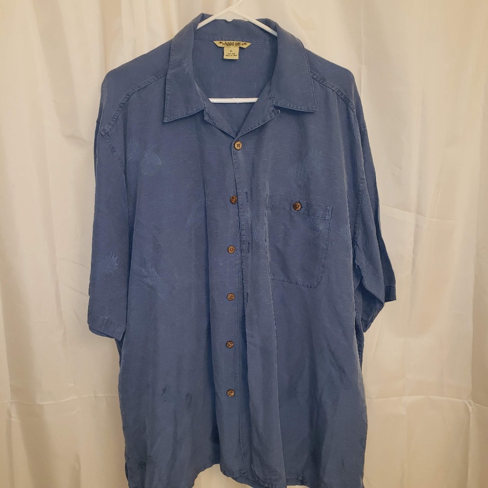 Paradise Coves Blue Hawaiian Shirts Pineapples